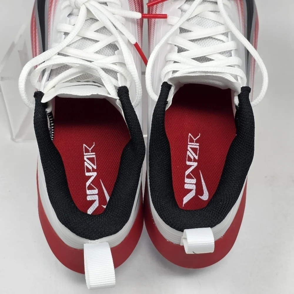 Nike Vapor Speed 3 Football Cleats White Red Black FB3303-102 Men's Size 8 New